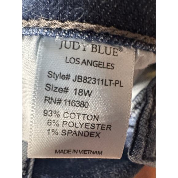 Judy Blue Womens 18W Distressed Skinny Denim Jeans JB82311LT-PL - Picture 6 of 7